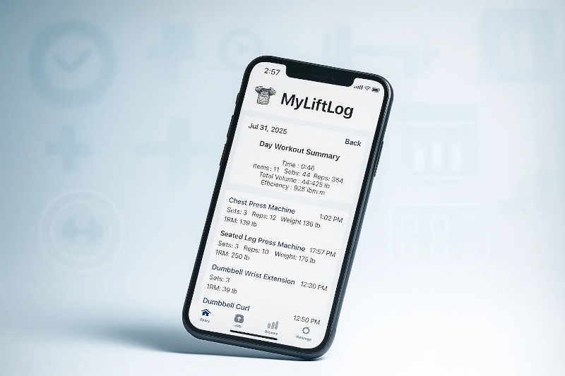 MyLiftLog app preview